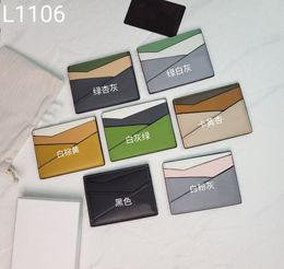 Fashion Designer Women Purse Credit Card Holder Men's Card Clip Mini Wallet Coin Cash Pocket Black Green Brown Leather Short Purses Handbag Top Quality with Box