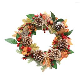 Decorative Flowers Autumn Harvest Garland Christmas Artificial Wreath Thanksgiving Wreaths Flower Garlands