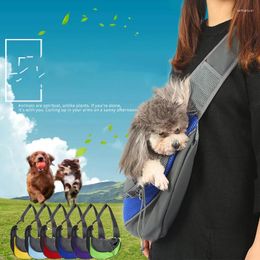 Cat Carriers Outdoor Pet Bag Dog Pouch Single Shoulder Travel Front Handbag Puppy Carrier Mesh Oxford Portable Products