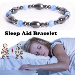 Sleep Soundly Bracelet Man Women Magnetic Health Care Cat Eye Stone for Better Maghetic Jewerly Gift 240423