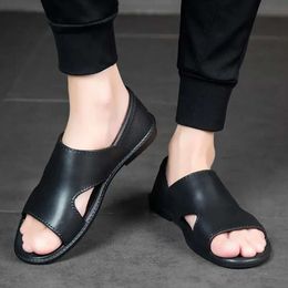 Men Slippers Sandals Summer Beach Ourdoor Mules Shoes Flats Sandles 2024 Fashion Indoor HouseholdSandals SandalsSandals saa Household