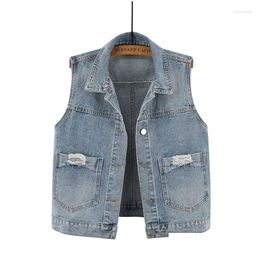 Giubbotti da donna indossano primavera 2023 college gilet denim giubbotto esterno giacca a strati di marea drop drop dropele abbigliamento cappotti di abbigliamento da esterno dhatm