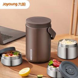 Dinnerware Joyoung 2L Large Thermal Lunch Boxes For Vacuum Insulation Bucket 3 Layers Storage Container Portable Box