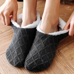 Women Socks Women's Warm Solid Colour Floor Non Slip Plush Knitted Coral Fleece No Show