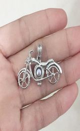 Brass Motorcycle Pendant Locket Cage Can Put Into 74mm Pearl Pendant Mounting For DIY Bracelet Necklace Charms Fitting4842840