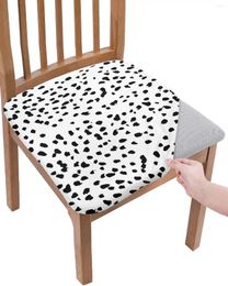 Chair Covers Black Spots White Background Seat Cushion Stretch Dining Cover Slipcovers For Home El Banquet Living Room