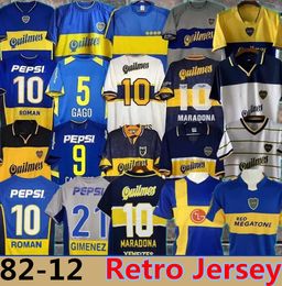 1981 84 Boca Juniors Retro Soccer Jerseys MARADONA ROMAN 1994 93 95 96 97 98 99 09 10 Caniggia RIQUELME Kit PALERMO TEVEZ BATISTUTA Long Sleeve Football Shirts 00 01 02