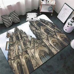 Carpets Cathedral Church Germany Bavaria Beauty Bridge Flag Doormat Rugs For Living Room Bathroom Kitchen Anti-Slip Flannel Mat Carpet