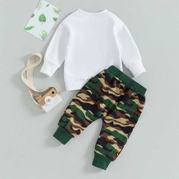 Clothing Sets 0-36months Baby Girl Sweatshirt Outfits Long Sleeve Embroidery Pullover Camouflage Pants Set Girls Spring Autumn Clothes Set