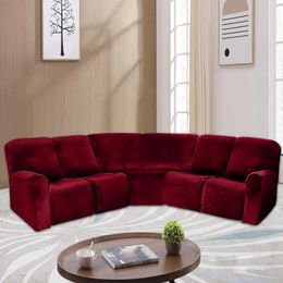 Chair Covers 7 Piece Corner Sofa Stretch Sectional Couch Slipcover Set Armchair Universal Elastic Cover For Living Room