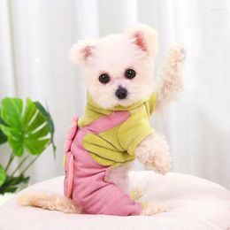 Dog Apparel Autumn And Winter Small Medium-sized Clothes Teddy Cat Thick Warm Four-legged Flower Pants Pet Supplies