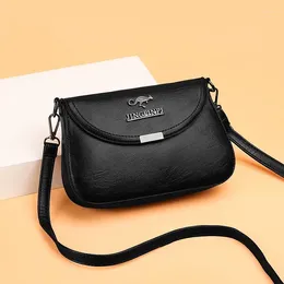 Evening Bags 2024 Fashionable Small Square Bag Middle Aged Mom And Grandma Shoulder Handbag Women's Crossbody Soft Leather Texture