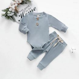 Clothing Sets LAPA 0-24M Fall Infant Suit Born Baby Girl Boy Solid Colour Long Sleeve Romper Pants 2PCS Casual Toddler Costume Outfit