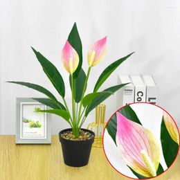 Decorative Flowers Artificial Plants Simulated Red And White Palm Home Wedding Garden Living Room Bedroom Balcony Decoration Fake
