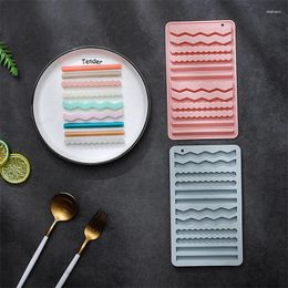 Baking Moulds 12 Hole Curve Bar Silicone Popsicle Mould Chocolate Biscuit Ice DIY Mould Cube Tray Long Thin Making