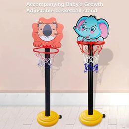 Cartoon Basketball Board Stand Height Adjustable Standing Indoor Game Sport Toy 240514