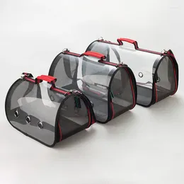 Cat Carriers Carrier Shoulder Bag Transparent Handbag Transport Plastic Pet Accessories Travel Carry Small Dog Cage Suitcase For Cats