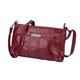 Waist Bags Clear Storage Tote Messenger Small Square Handbag Plaid Shoulder Package Leather Bag Women Bolsas Para Mujeres
