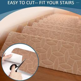 Carpets 1Pcs Non-slip Stair Tread Mat Indoor TPE Self-adhesive Stairs Floor Rug For Kids Safe Household Step Staircase Protection Pad