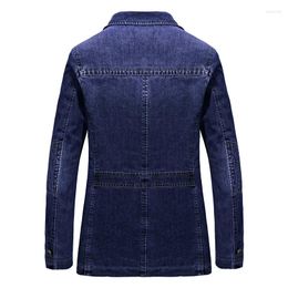 Men's Suits Blazer Men High Quality Spring Mens Jeans Jacket Coat Male Fashion Denim Suit Business Casual Top