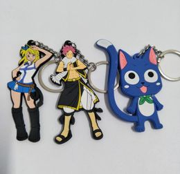 New Fashion Anime Fairy Tail Naz Keychain Lucy Habi Key Ring Pendant Advertising Promotional Gifts3933961