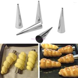 Baking Moulds 500pcs Conical Tube Cone Roll Spiral Croissants Moulds Cream Horn Mould Pastry Mould Cookie Dessert Kitchen Tool