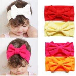 Hair Accessories Cute Candy Colour Baby Kids Born Toddler Headband Ribbon Elastic Band Headdress Girls Bow Knot Hairband