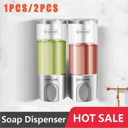 Liquid Soap Dispenser 350ml Hand Shampoo Wall Mount Shower Dispensers Containers For Bathroom Washroom Silver/White/Black/Gold
