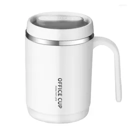 Mugs Solid Colour Stainless Steel Straw Large Capacity Modern Simple Insulation Cold Breakfast Cup Couple Milk Tea Coffee