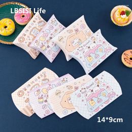 Gift Wrap LBSISI Life Cute Candy Pillow Paper Box Nougat Chocolate Wrapper Cookie Biscuit Flip Boxes For Children's Day Baby Shower