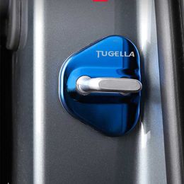 Other Interior Accessories Car Door Lock Decoration Protection Cover flags emblem Stainless steel case for Geely Tugella 2021-2024 Accessories Accessory T240509