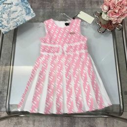 Top girls partydress Sleeveless kids designer clothes Size 110-160 CM Full print design of letters baby skirt Princess dress 24April