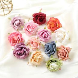 Decorative Flowers 5/10Pcs Rose Artificial Heads 7cm Fake For Marriage Wedding Decorations Home Decor DIY Craft Garland Accessories