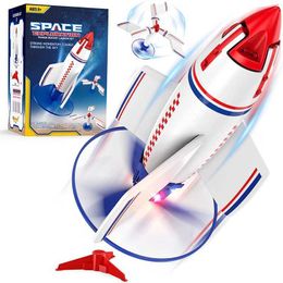 Decompression Toy Rocket Launcher for Kids Electric Motorised Air Rocket Toy Outdoor Rocket Toy for Kids Ages 8-12 Gift for Kids Boys T240513