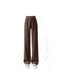 Women's Pants Women Khaki Baggy Sweatpants Harajuku Jogger Streetwear 90s Fashion Y2k 2000s High Waist Vintage Wide Leg Trouser Clothes