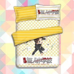 Bedding Sets Anime Cartoon Attack On Titan Shingeki No Kyojin Quilt Cover Soft Printed Set Duvet 4pc No.CP151232