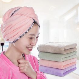 Towel Super Absorbent Cap Magic Hair Fast Drying Salon Hat Coral Fleece Quick Dry Turban For Quick-drying Bath Shower Pool Wrap