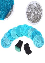10pcs Nail Stamper Plate Set Nails Art Image Stamp Stamping Scraper Plates Manicure Template Pedicure Kit Tools 5790543