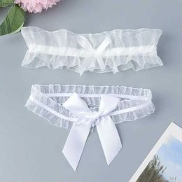 Garters Fashionable lace pendant thick ring lingerie wedding pendant with bow tie lace elastic leg ring bride role-playing party accessories WX