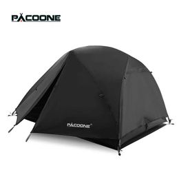 Tents and Shelters Pacoone Ultralight 20D Nylon Camping Tent Portable Backpack Bicycle Waterproof Outdoor Hiking Beach NewQ240511