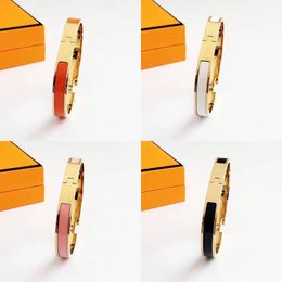 designer 18K gold bracelet Letter 8mm Women bangle bracelets Classic fashion Jewellery woman bangle Titanium steel man Colour gold buckle for men and fashion Jewellery H