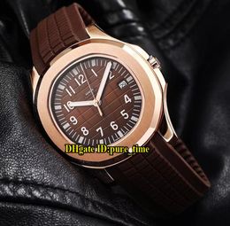 Sport Aquanaut 40mm 5167 5167R001 Brown Dial Asian 2813 Automatic Mens Watch Rose Gold Case Brown Rubber Strap High Quality Gents6716024