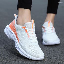 Casual Shoes Colorful Women's Woven Skin-friendly Breathable Women Flat Lace Up Lightweight Sneakers