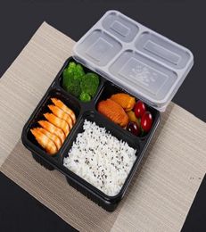 shipment 4 compartments Take Out Containers grade PP food packing boxes high quality disposable bento box for el sea way E9274457