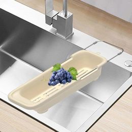 Kitchen Storage Sink Drain Rack Sponge Organizer Practical Strainer Basket Drainer Shelf Tool