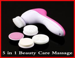 Cleansing tools 5 in 1 Beauty Care Massage Multifunction Electric Face Facial Cleansing Brush Spa Mini Skin Care massage Brush fac4939163