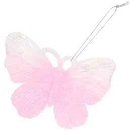 Decorative Figurines Garland Pendant Hanging Decor For Christmas Tree Decorations Clear Acrylic Ornaments Butterfly Festival Adornment Pink