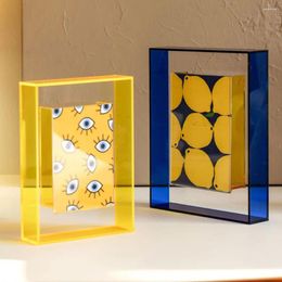 Frames 5 Inch Picture Display Stand Decorative Floating Frame Coloured Po For Tabletop Gallery