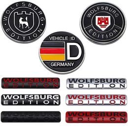 Car Stickers 3D Metal Germany WOLFSBURG EDITION Car Rear Trunk Emblem Badge Sticker Decal For VW GTI Passat Jetta POLO Golf 3 5 6 7 MK4 T240513