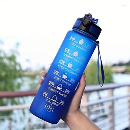 Water Bottles Motivational Bottle Plastic Sports Cups Portable Drinking Summer Drinkware For Outdoor Camping